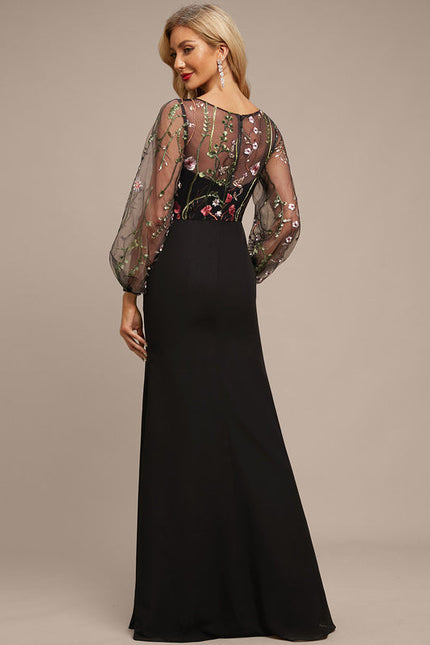 Robe Élégante À Manches Bouffantes - gallery 7