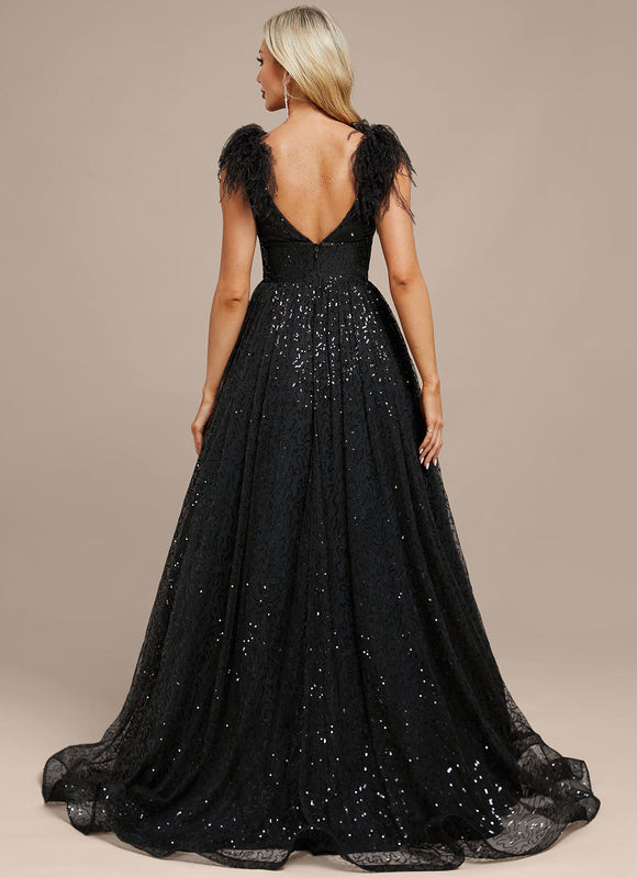 Robe De Soiree Noir A Paillette - gallery 8