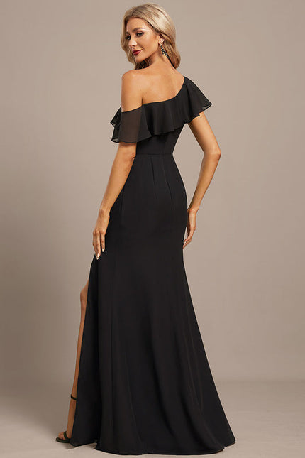 Robe Noire Luxe À Volants - gallery 6