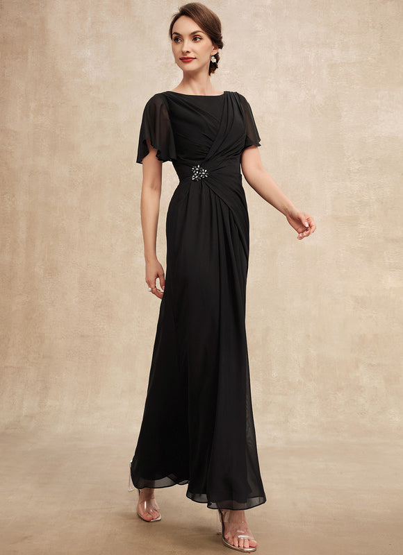 Robe Élégante Mousseline Avec Drapés