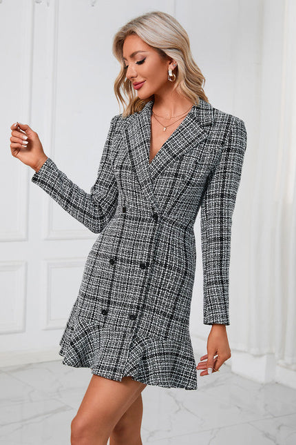 Robe Chemise Rayée Noir Et Blanc - gallery 2