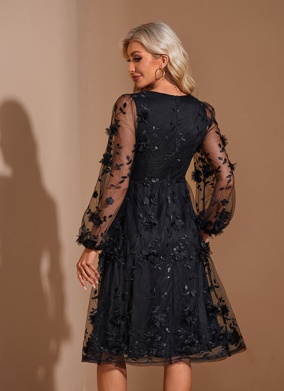 Robe Noire En Voile - gallery 2