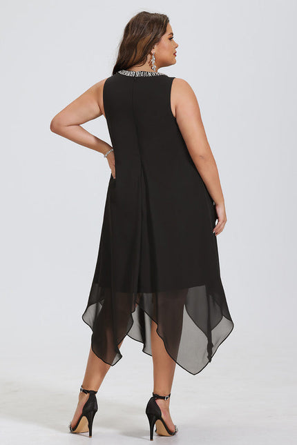 Robe Trapèze Chic À Appliques. - gallery 6