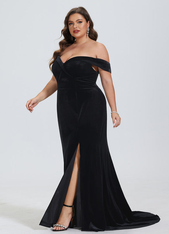 Robe Sirène Glamour En Velours - gallery 6