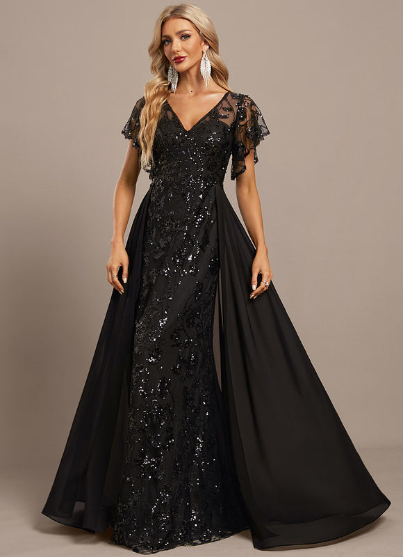 Robe Noire Luxe À Paillettes - gallery 3