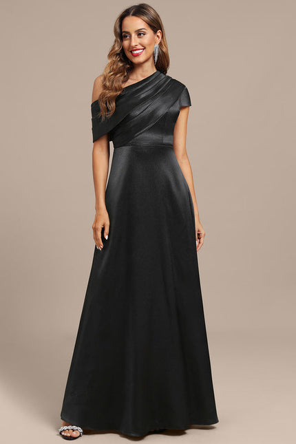 Robe Longue Noir Manche Courte - gallery 5
