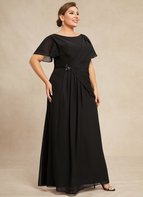 Robe Élégante Mousseline Avec Drapés - gallery 8