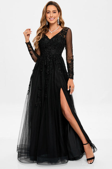 Robe De Bal Tulle Élégante Noire-166
