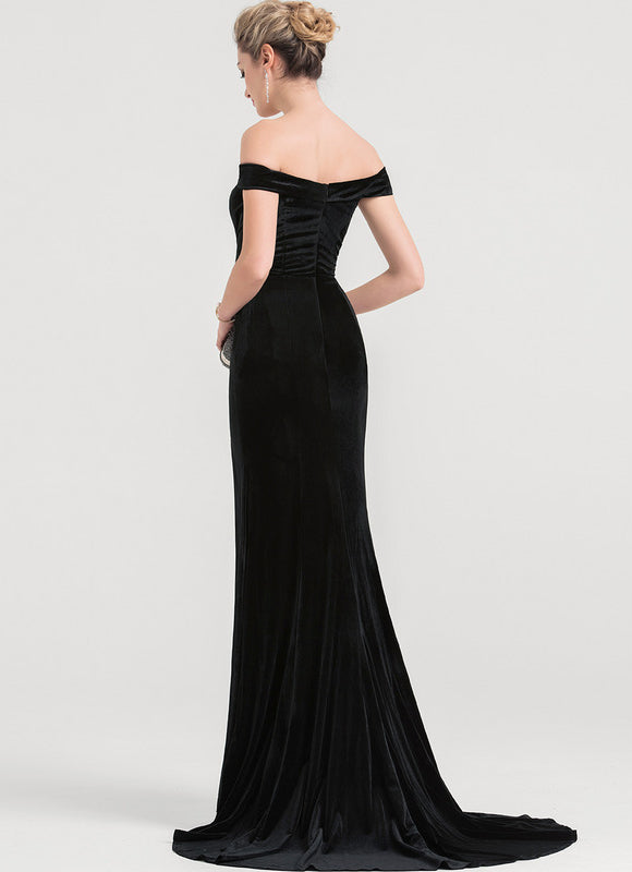 Robe Sirène Glamour En Velours - gallery 3