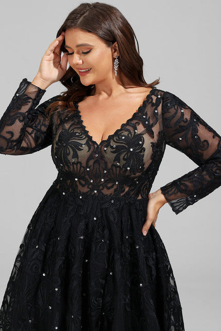 Robe De Bal En Tulle Scintillant - gallery 9