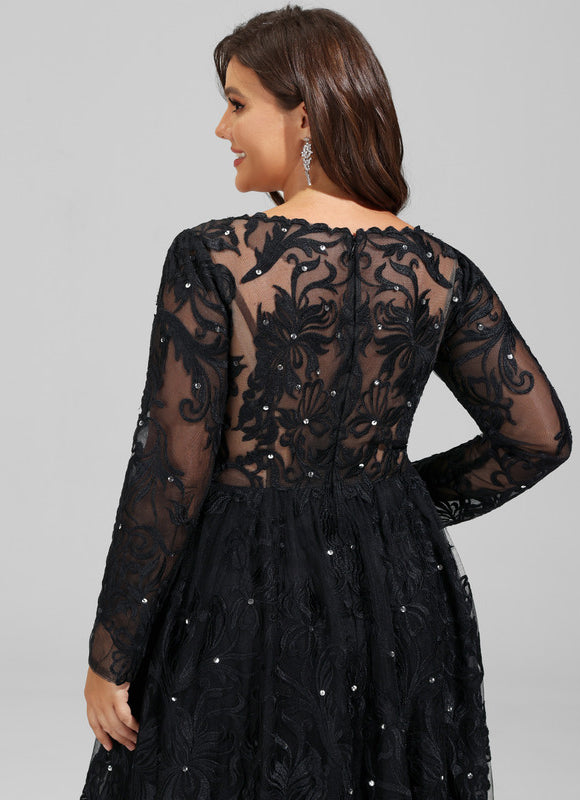 Robe De Bal En Tulle Scintillant - gallery 8