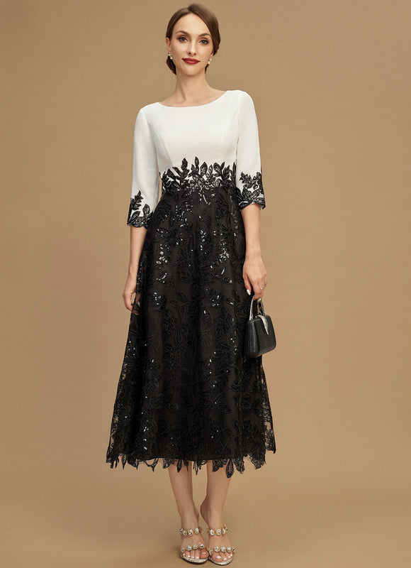 Robe Élégante Bicolore À Sequins