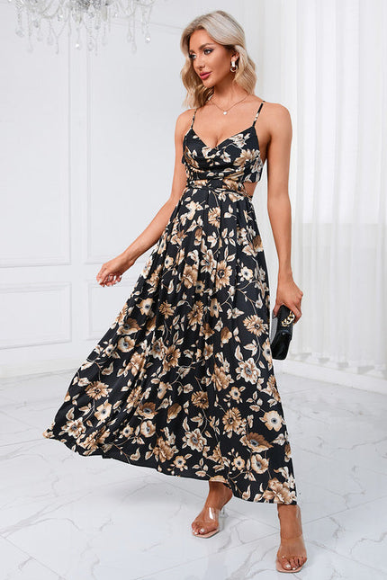 Robe Maxi Florale Chic Satinée