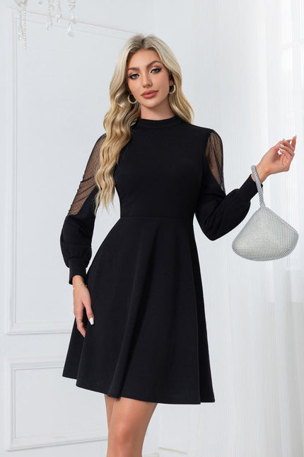 Robe Noire Manche Transparente - gallery 4