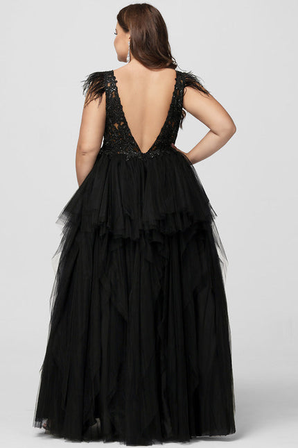 Robe De Bal Tulle Plumes Élégante - gallery 7
