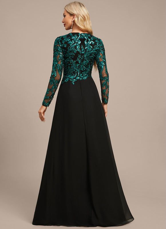 Robe Longue Chic À Manches Brodées - gallery 6