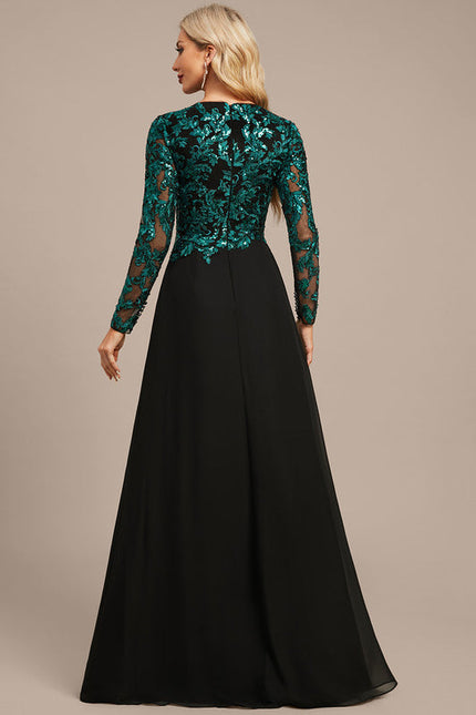 Robe Longue Chic À Manches Brodées - gallery 6