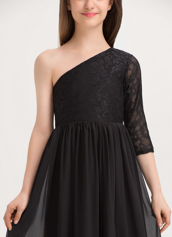 Robe Demoiselle D'Honneur Asymétrique Chic - gallery 4