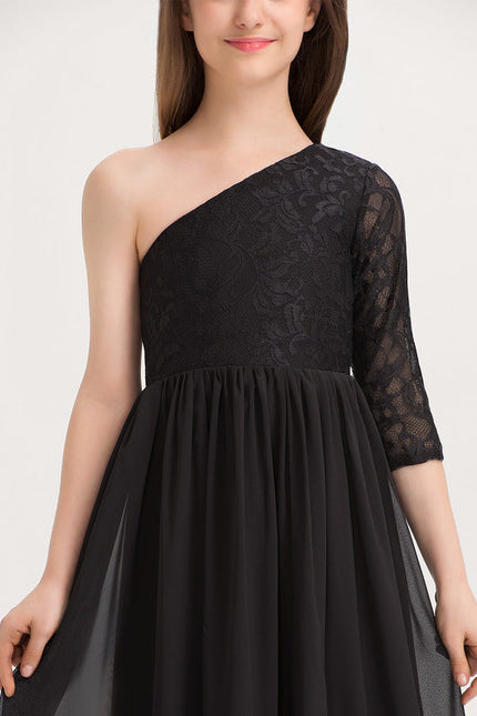 Robe Demoiselle D'Honneur Asymétrique Chic - gallery 4