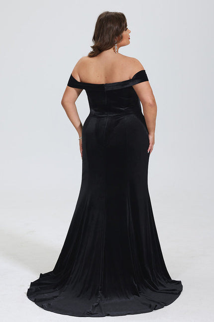 Robe Sirène Glamour En Velours - gallery 7
