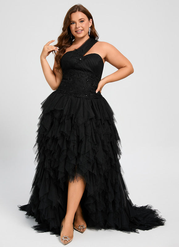 Robe De Bal Tulle Asymétrique Élégante - gallery 9