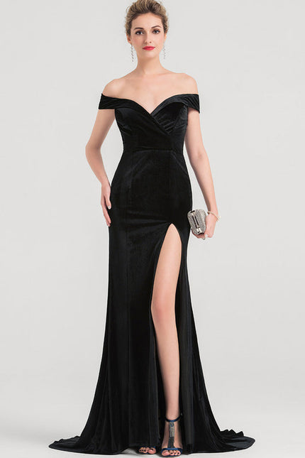 Robe Sirène Glamour En Velours - gallery 1