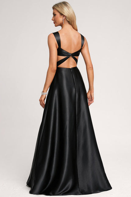Robe Longue Noire Sans Manche - gallery 1