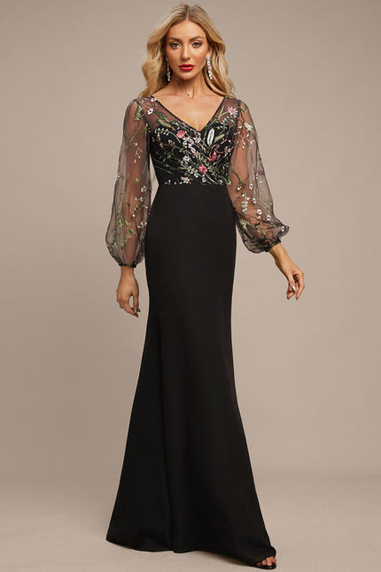 Robe Élégante À Manches Bouffantes - gallery 4