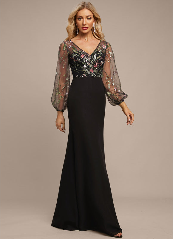 Robe Élégante À Manches Bouffantes - gallery 4