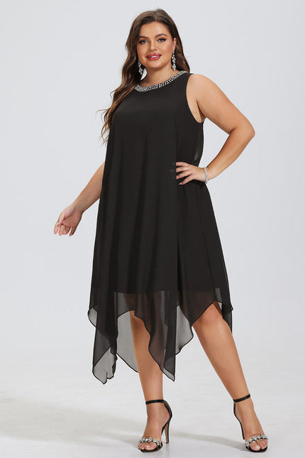 Robe Trapèze Chic À Appliques. - gallery 5