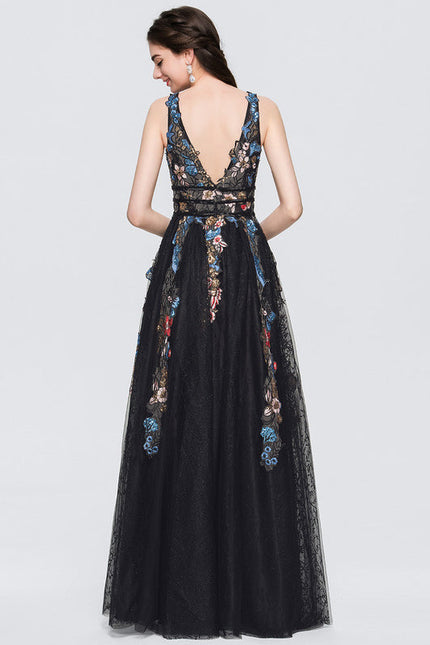 Robe De Bal Florale En Tulle - gallery 5