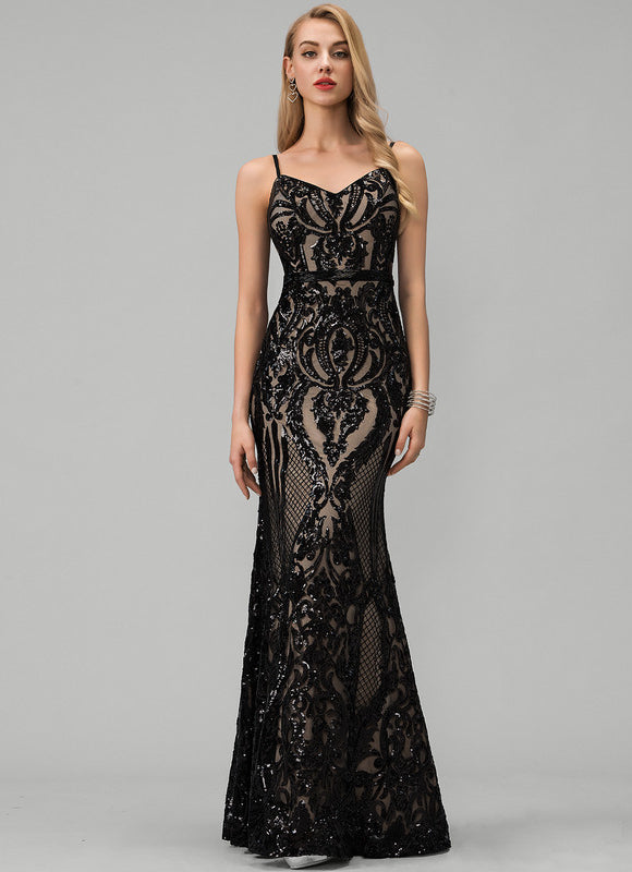 Robe Sirène Élégante À Paillettes - gallery 2